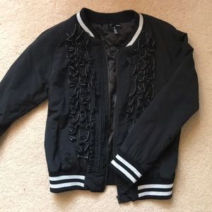 AQUA Black Varsity Jacket